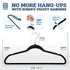 Zober Velvet Hangers 50 Pack - Black for Coats, Pants & Dress Clothes - Non Slip w/ 360 Degree Swivel, Holds up to 10 lbs - Strong Felt Hangers for Clothing - Safqqa