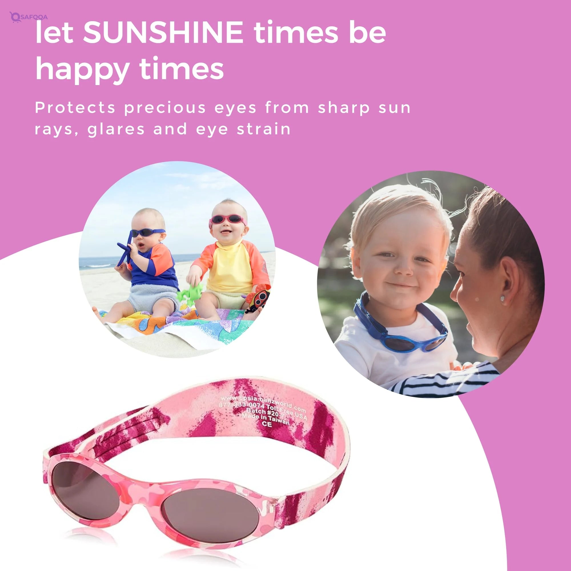 Baby Banz Infant Sunglasses – Ultimate Sun Protection - Safqqa