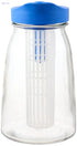 Borgonovo Serving Jug with Freezer Stick, Lid and Filter, 1.5 Liters - Blue & Clear - Safqqa Egypt