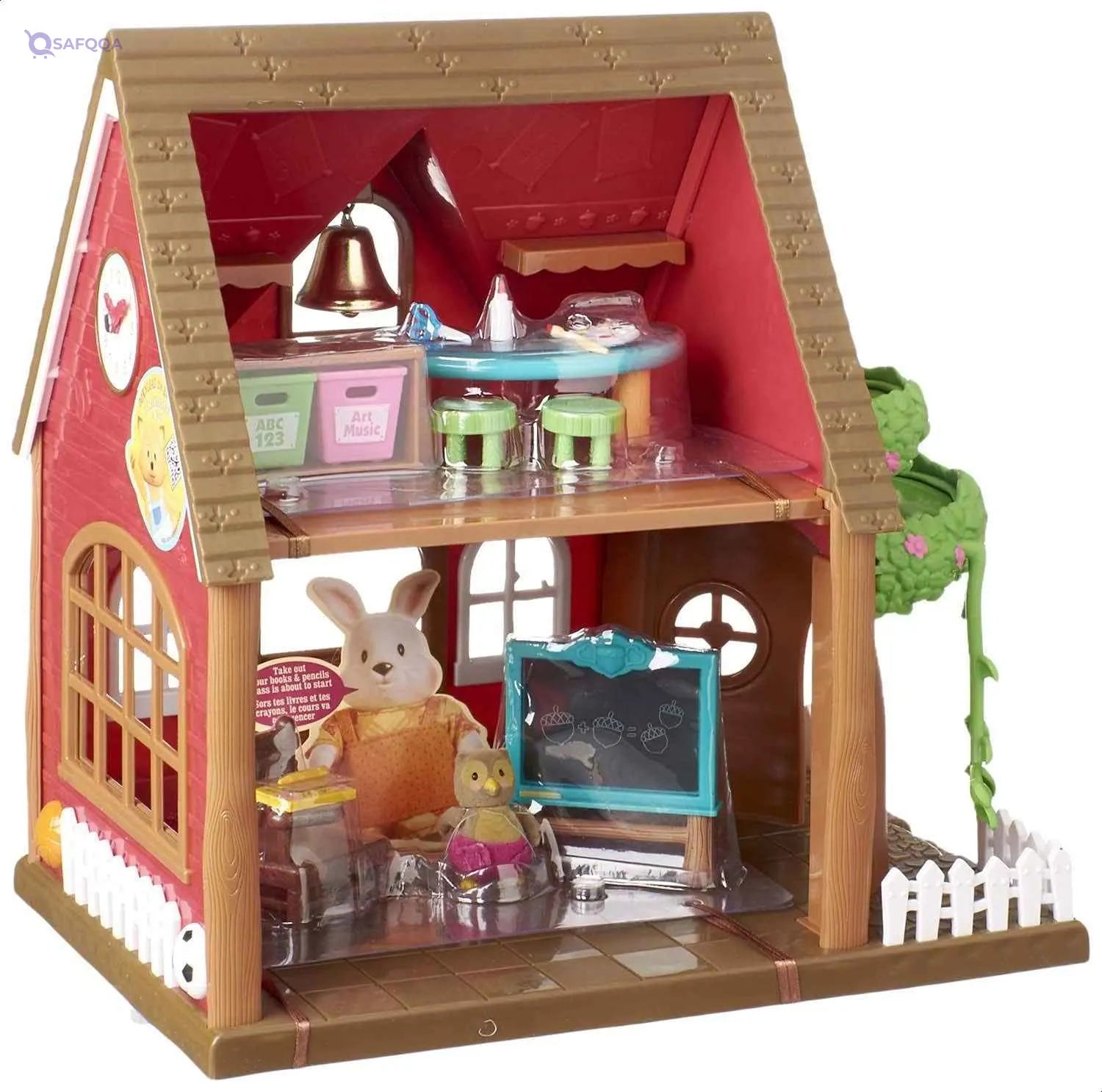 Lil Woozez Woodland School House Playset for Kids, 16 Pieces - Safqqa Egypt
