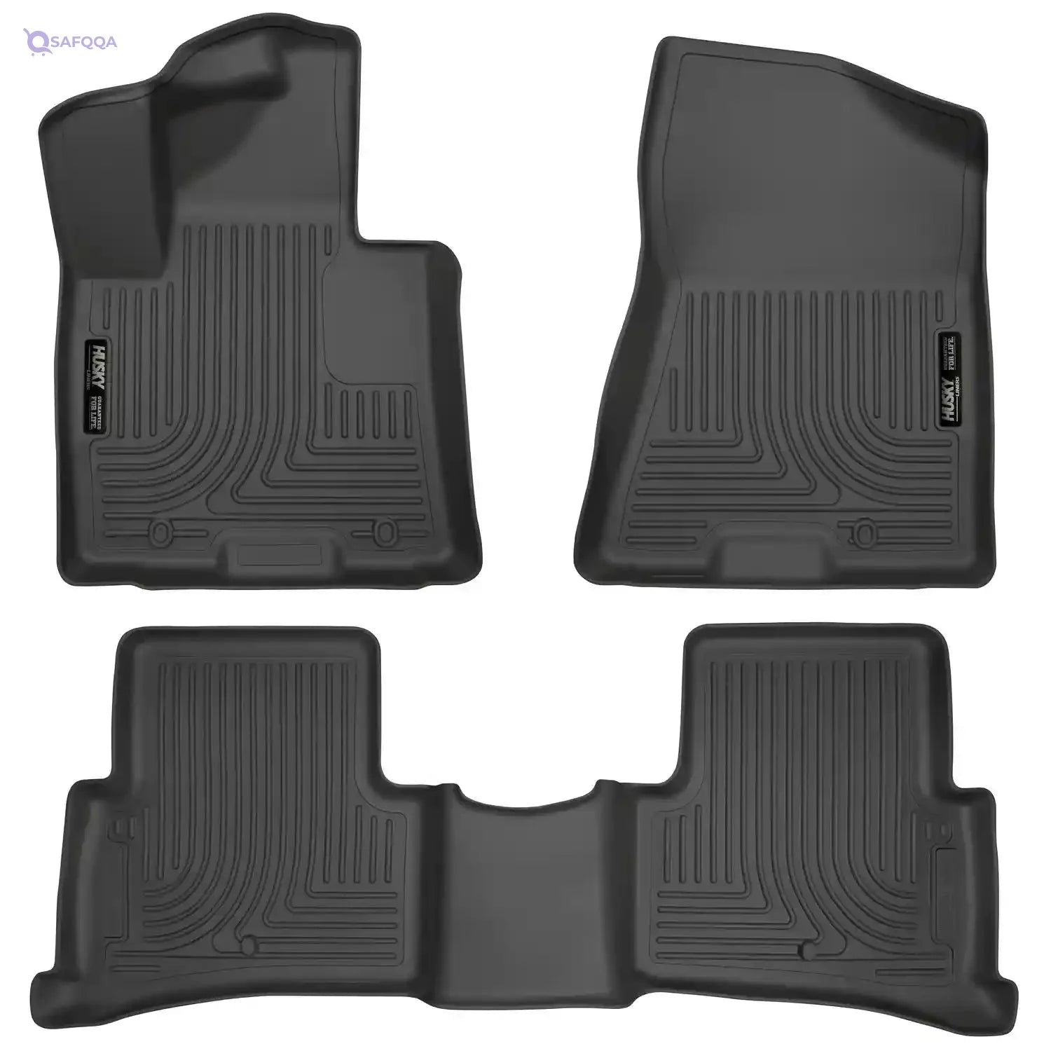 Husky Liners Weatherbeater | Fits 2019-2021 Hyundai Tucson, Fits 2017-2022 Kia Sportage, Front & 2nd Row Liners - Black, 3 pc. | 99891 - Safqqa