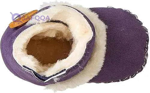 Mix & Max Baby Girls' Velvety Soft Fleece Ankle Boots - Safqqa Egypt