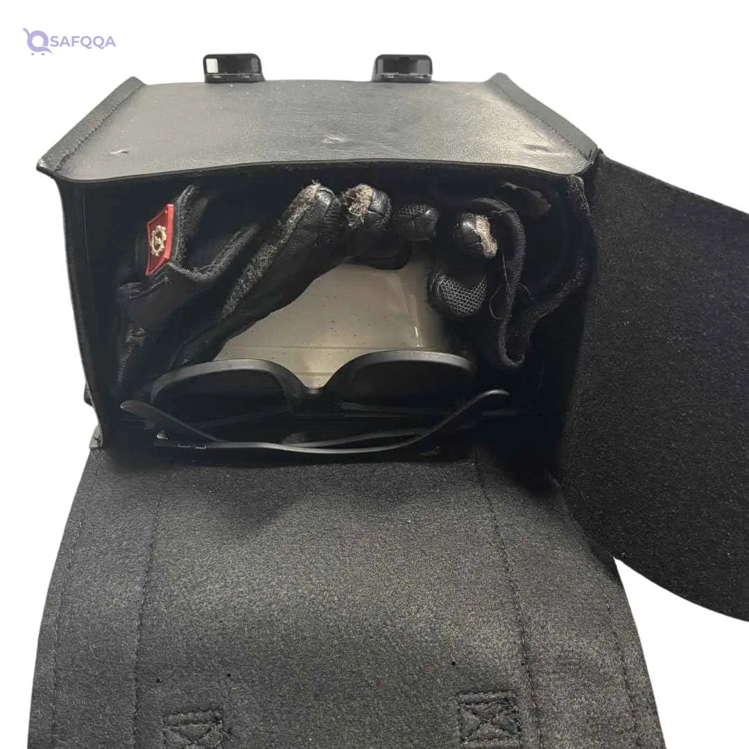 Dowco Willie & Max 59591-00 Black Jack Series: Synthetic Leather Motorcycle Sissy Bar Bag, Black, Universal Fit, 8in.W x 10in.H x 4.5in.D. Handcrafted. Made in the USA. Limited Lifetime Warranty. - Safqqa