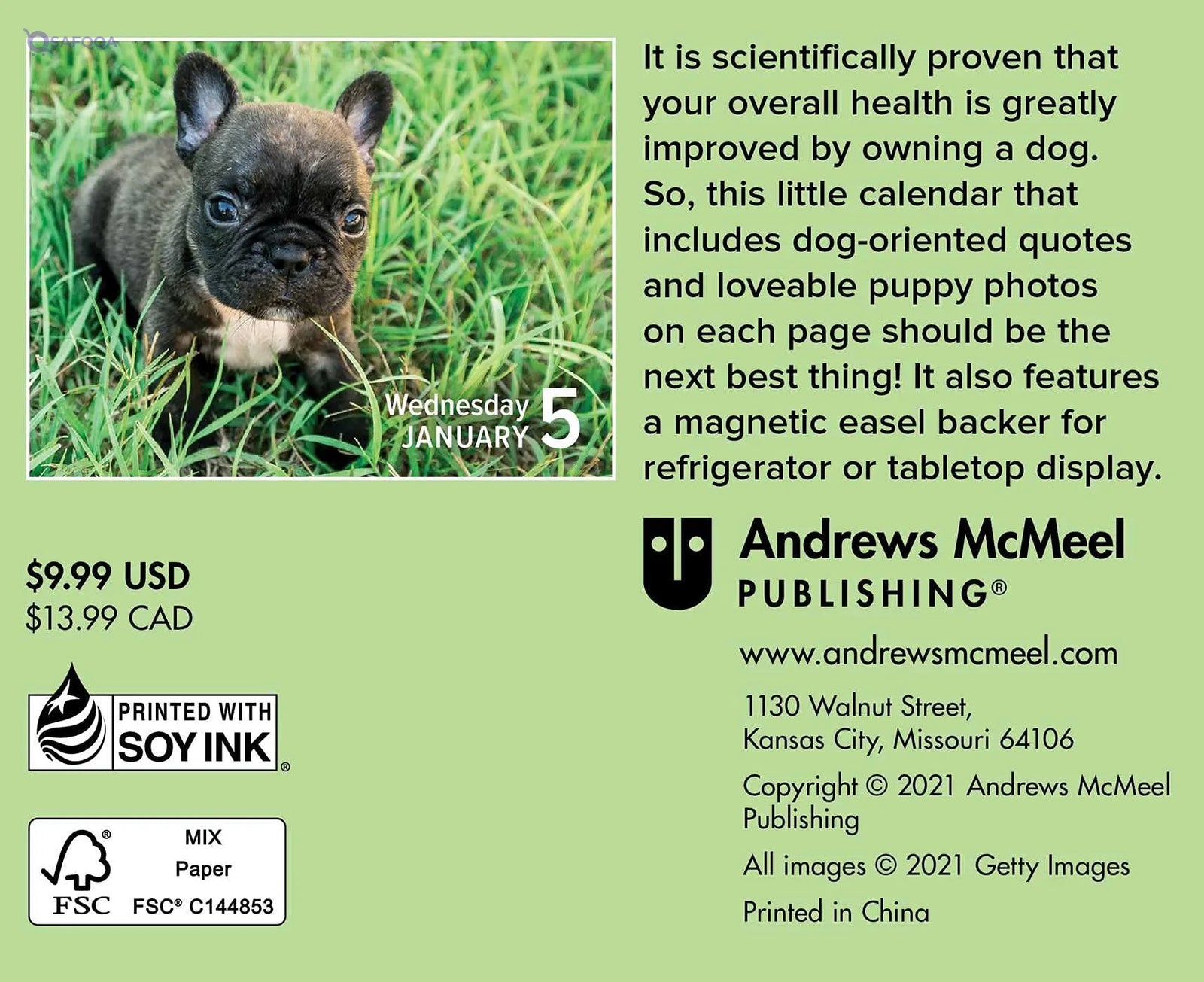 2022 Mini Daily Calendar – Adorable Puppies - Safqqa