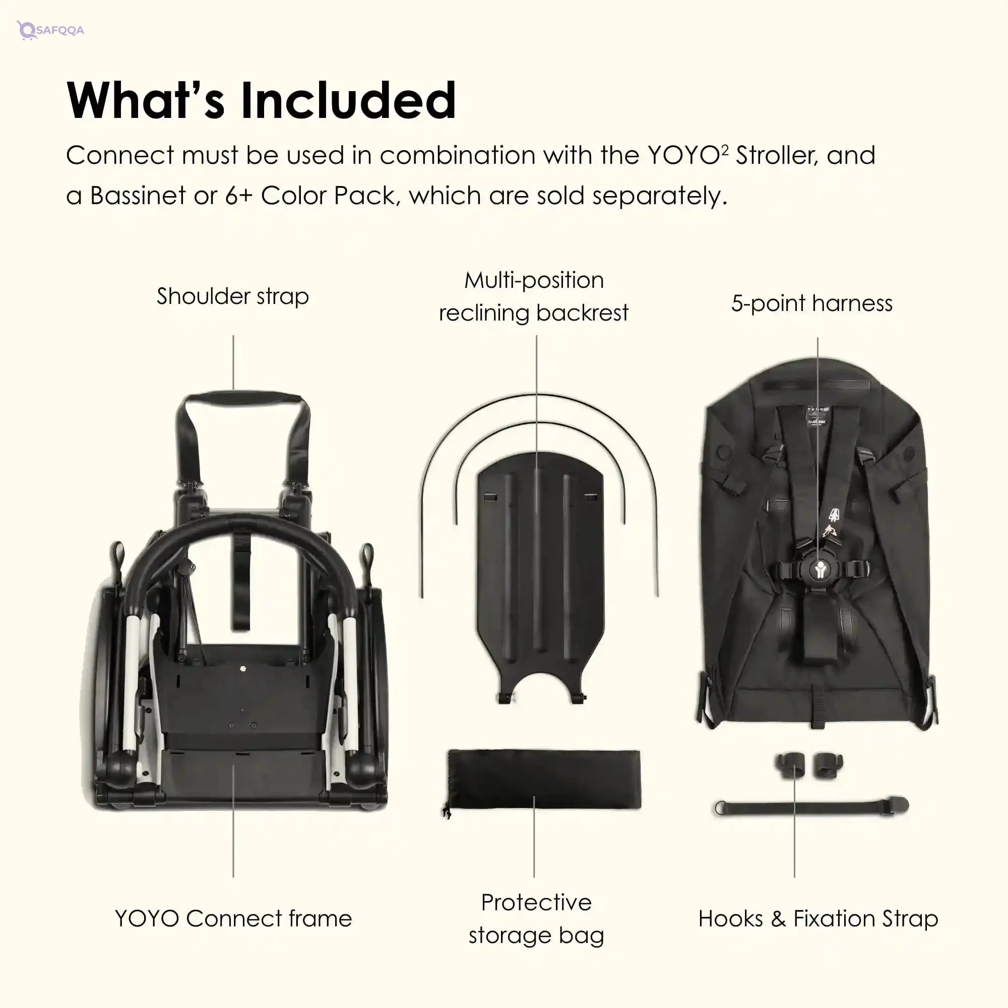 BABYZEN YOYO Connect – Double Stroller Extension for YOYO2 - Safqqa