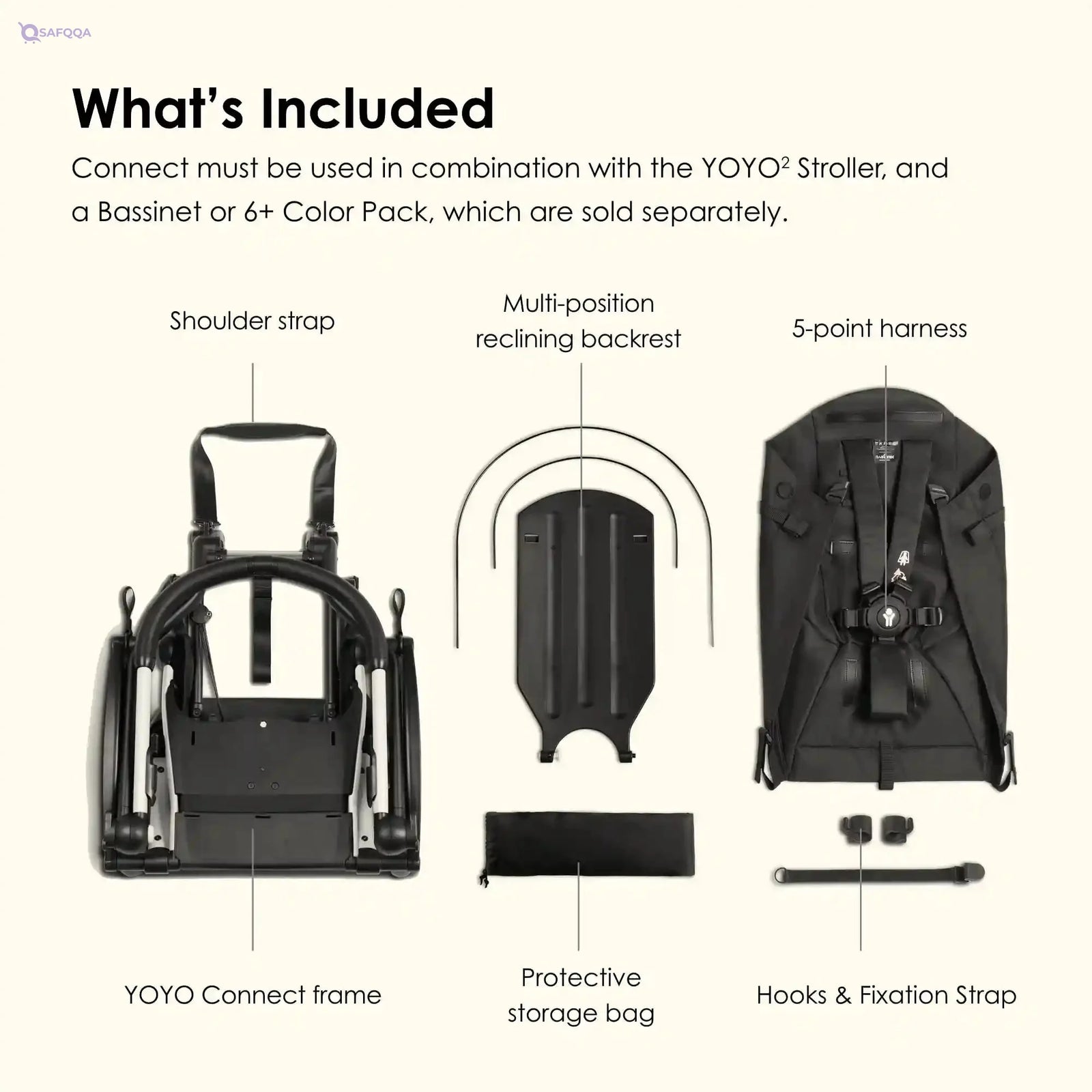 BABYZEN YOYO Connect – Double Stroller Extension for YOYO2 - Safqqa