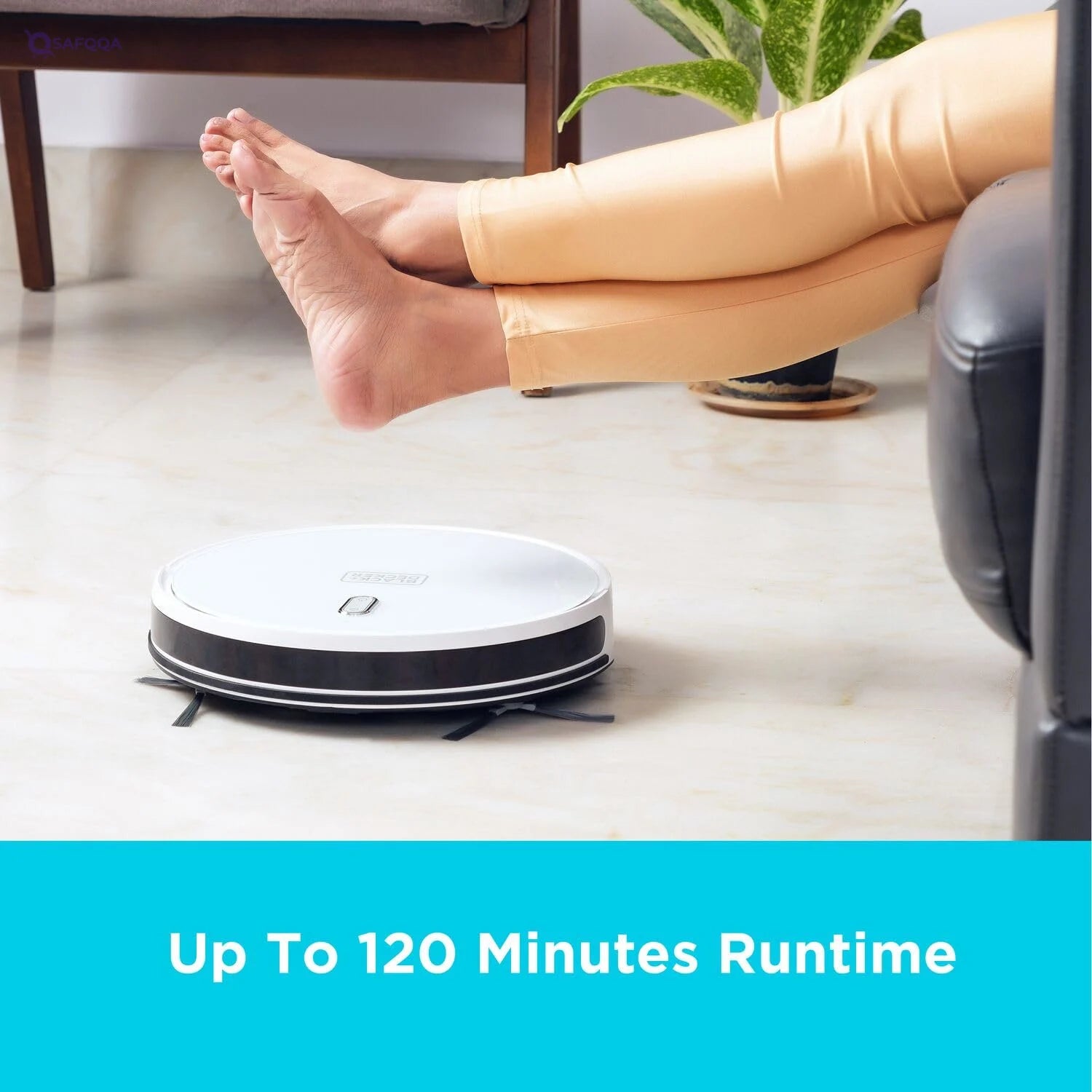 Black & Decker Robotic Vacuum Cleaner & Mop – Alexa & Google Assistant Enabled - Safqqa