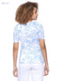 Splash Floral Pattern Boat Neck Short Sleeves Blouse for Women - Safqqa Egypt