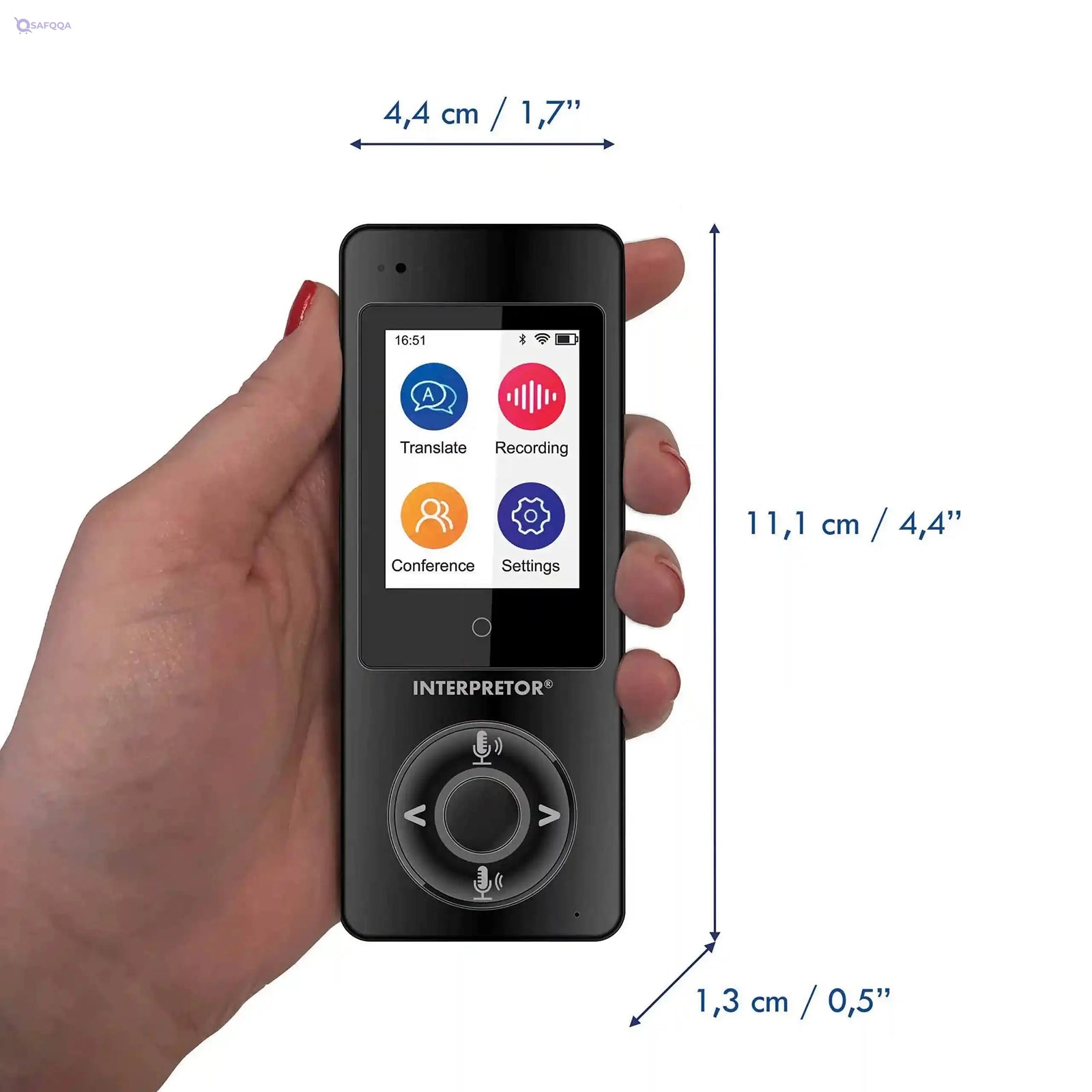 Lexibook Interpretor®, Instant Talking Translator, 75 Languages, Accurate translations of Professional Quality, Touch-Screen, Group Chat Function, Headphones Jack, Bluetooth, WiFi, Black, NTL2000 - Safqqa