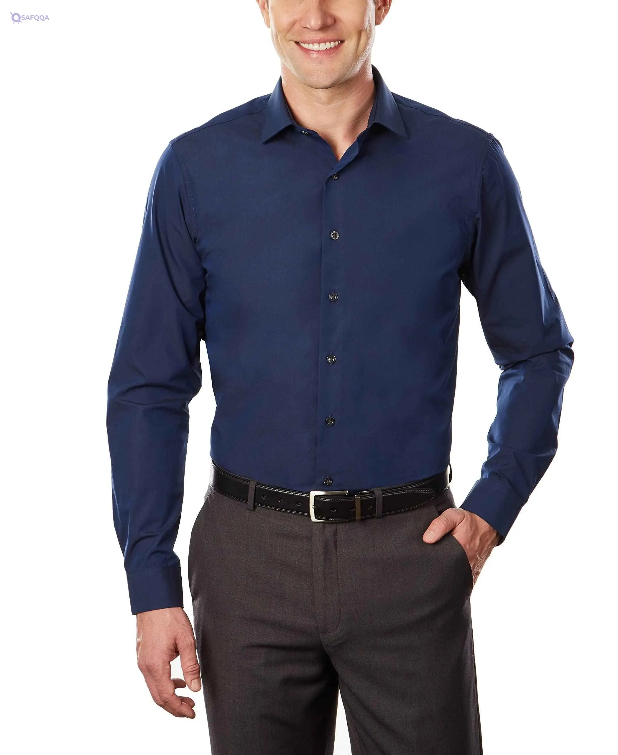 Kenneth Cole Men's Unlisted Dress Shirt Solid - Safqqa