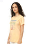Splash Front Print Short Sleeves Cotton T-Shirt for Women - Safqqa Egypt