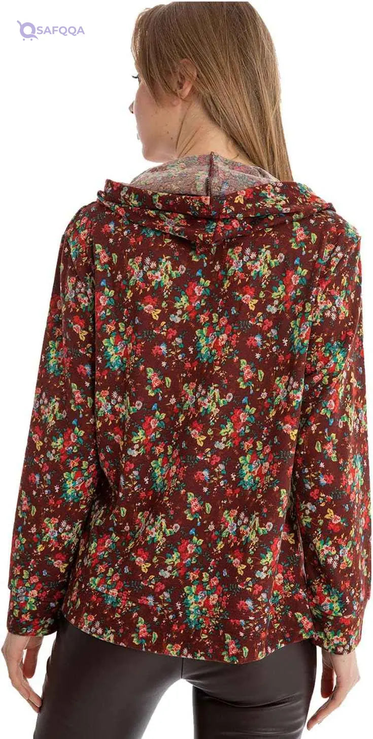 Jamila Women's Casual Printed Hoodie - Safqqa Egypt