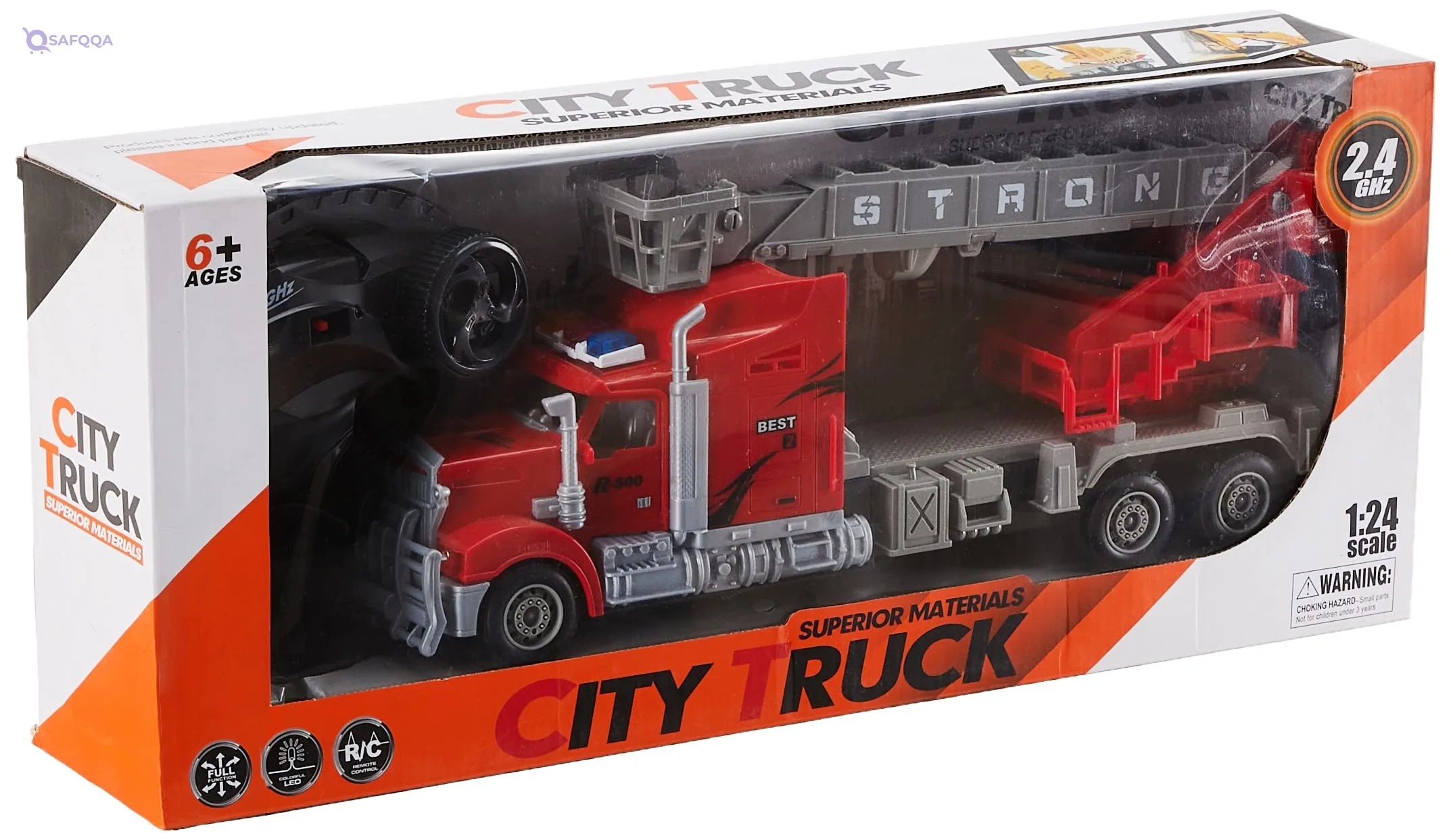 1:24 Car Carrier Transfer Cart with Remote Control + 6 Years - Safqqa