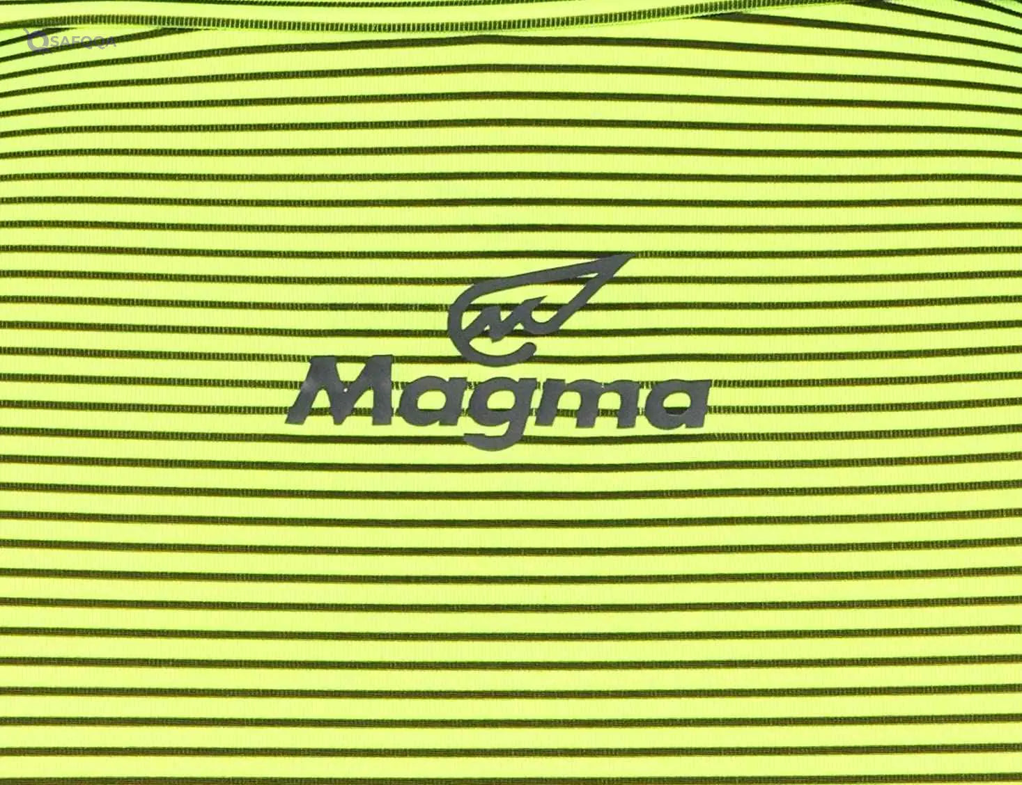 Magma Striped Front Logo Round Neck Slim-Fit Sports T-Shirt for Men - Safqqa Egypt