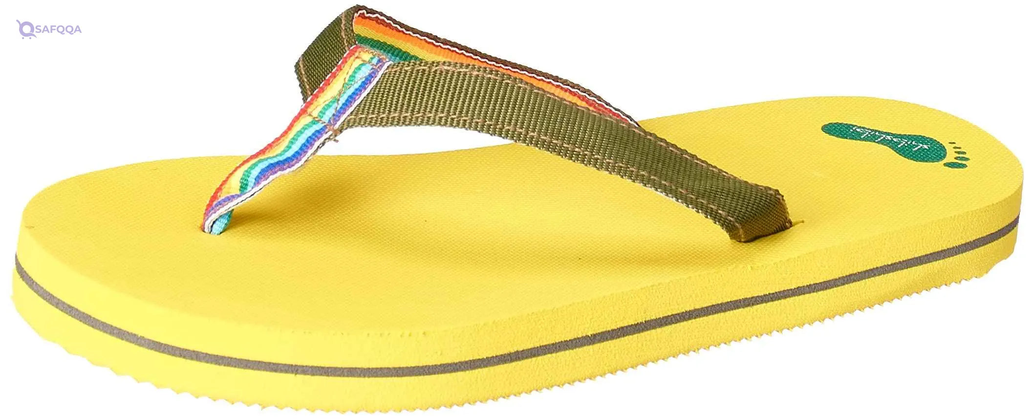 Yellow Rubber Flip Flop Slipper - Safqqa Egypt