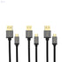 KabelDirekt 853 0.5m Micro USB Cable (USB 2.0, Sync & Charge Cable, Nylon) PRO Series - Pack of 3 - Black - Safqqa