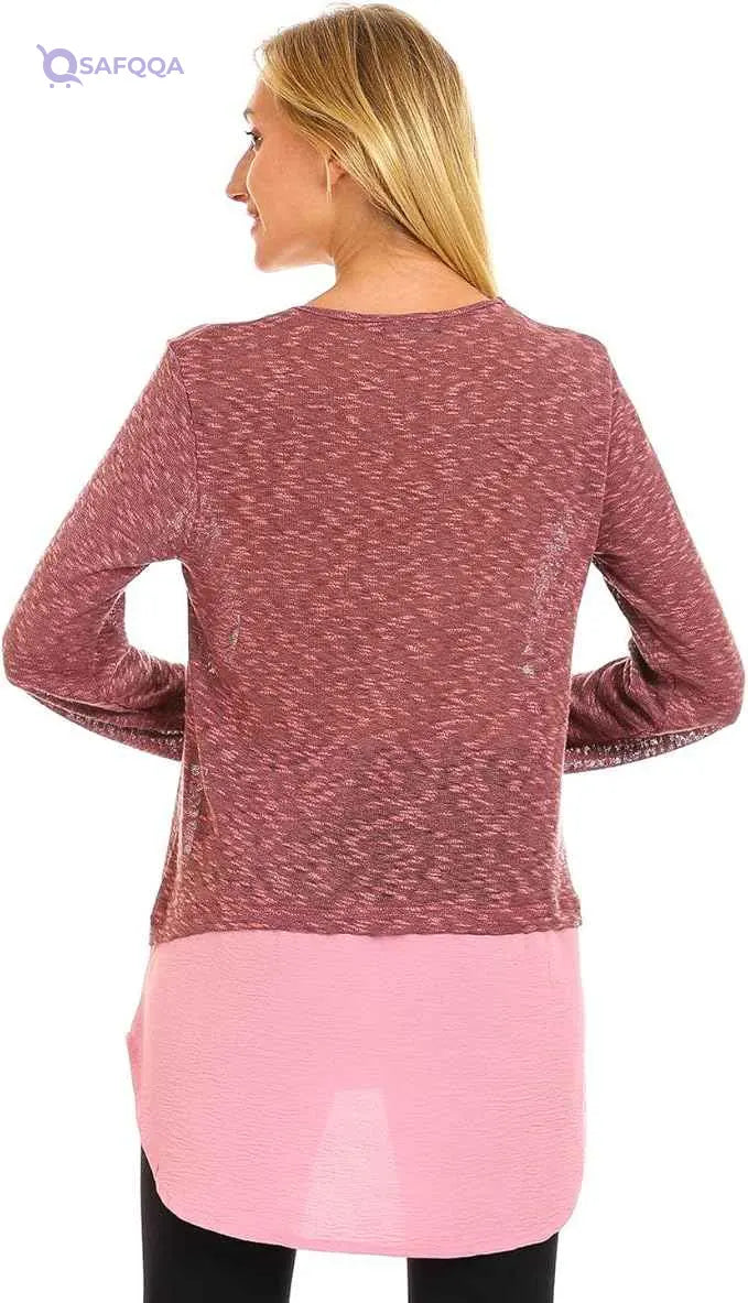 Jamila Women's Decorative Buttons Round Neck Top - Safqqa Egypt