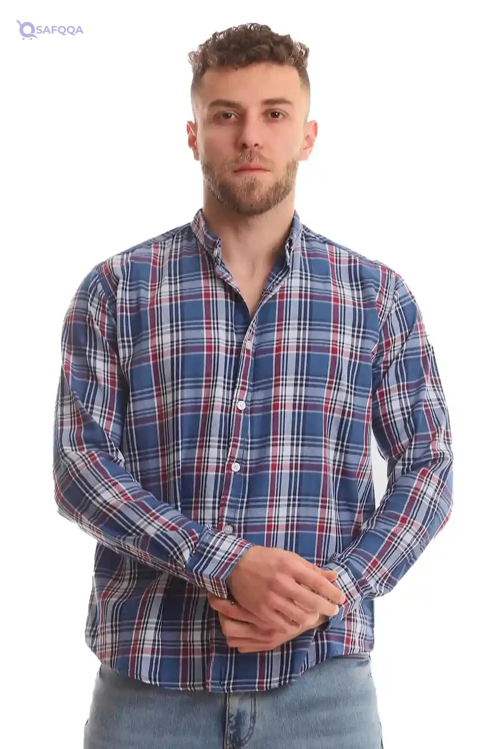 White Rabbit Mens Shirt- Red * Navy - Safqqa Egypt
