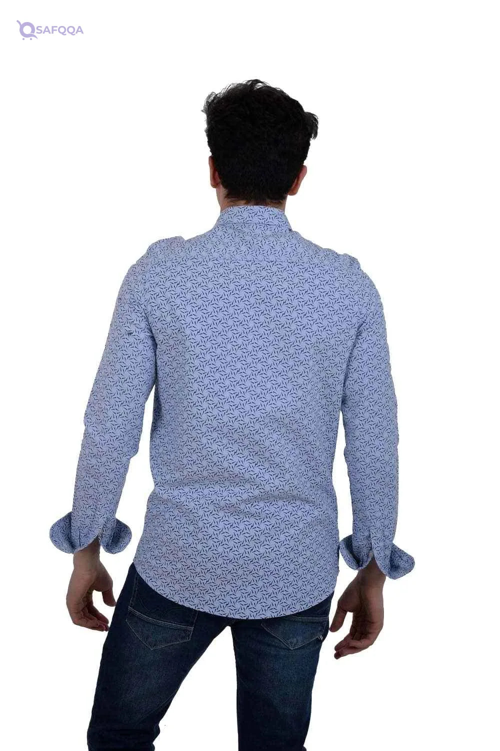 White Rabbit Coller Neck Long Sleeve Shirt for Men's - Safqqa Egypt