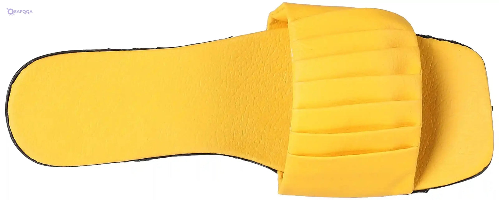 OX Faux Leather Yellow Slides OX005 For women, - Safqqa Egypt