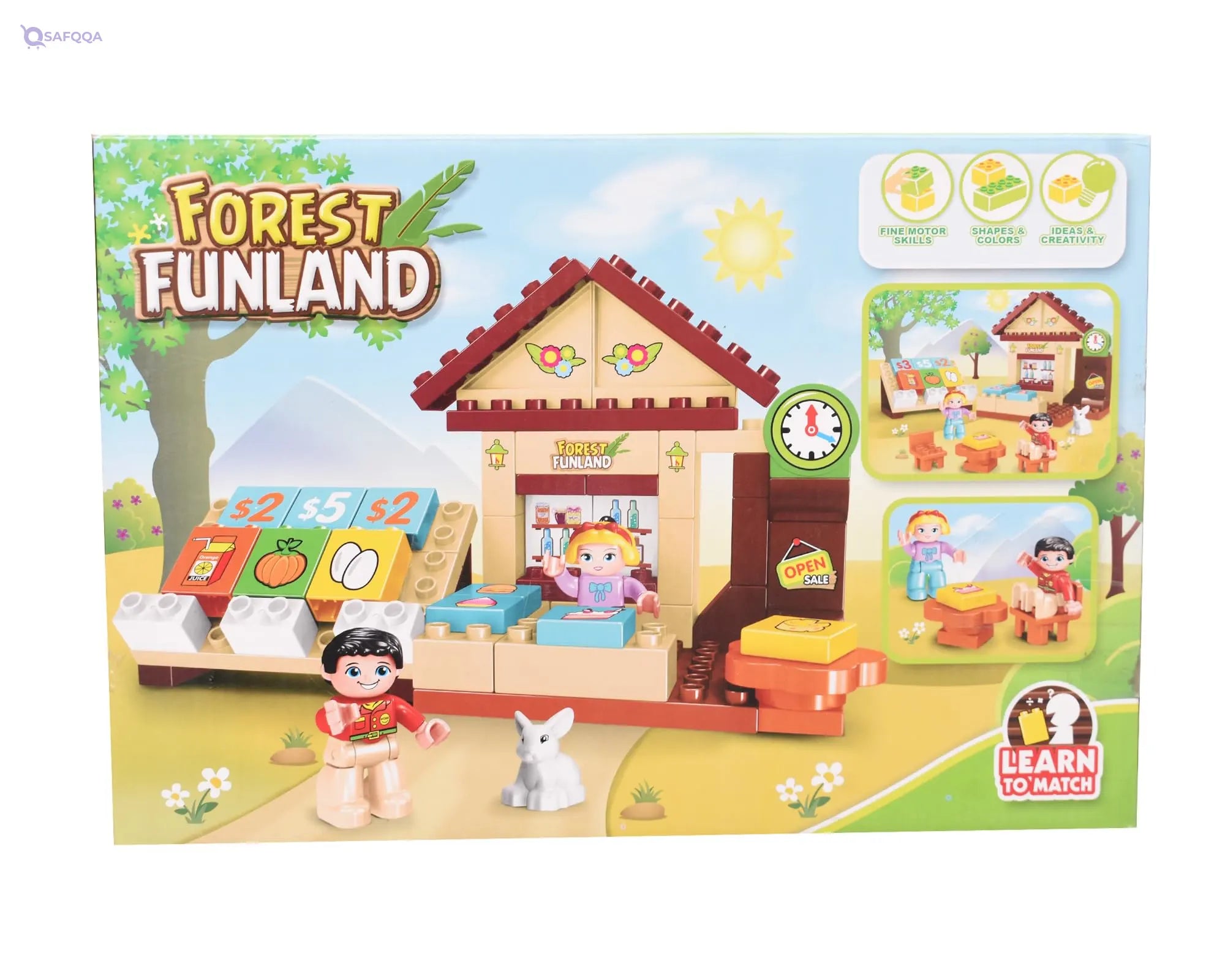 Generic Plastic Building Block Set With Stickers And Characters For Children - Safqqa