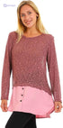 JAMILA Women Decorative Buttons Round Top SHIRT - Safqqa Egypt