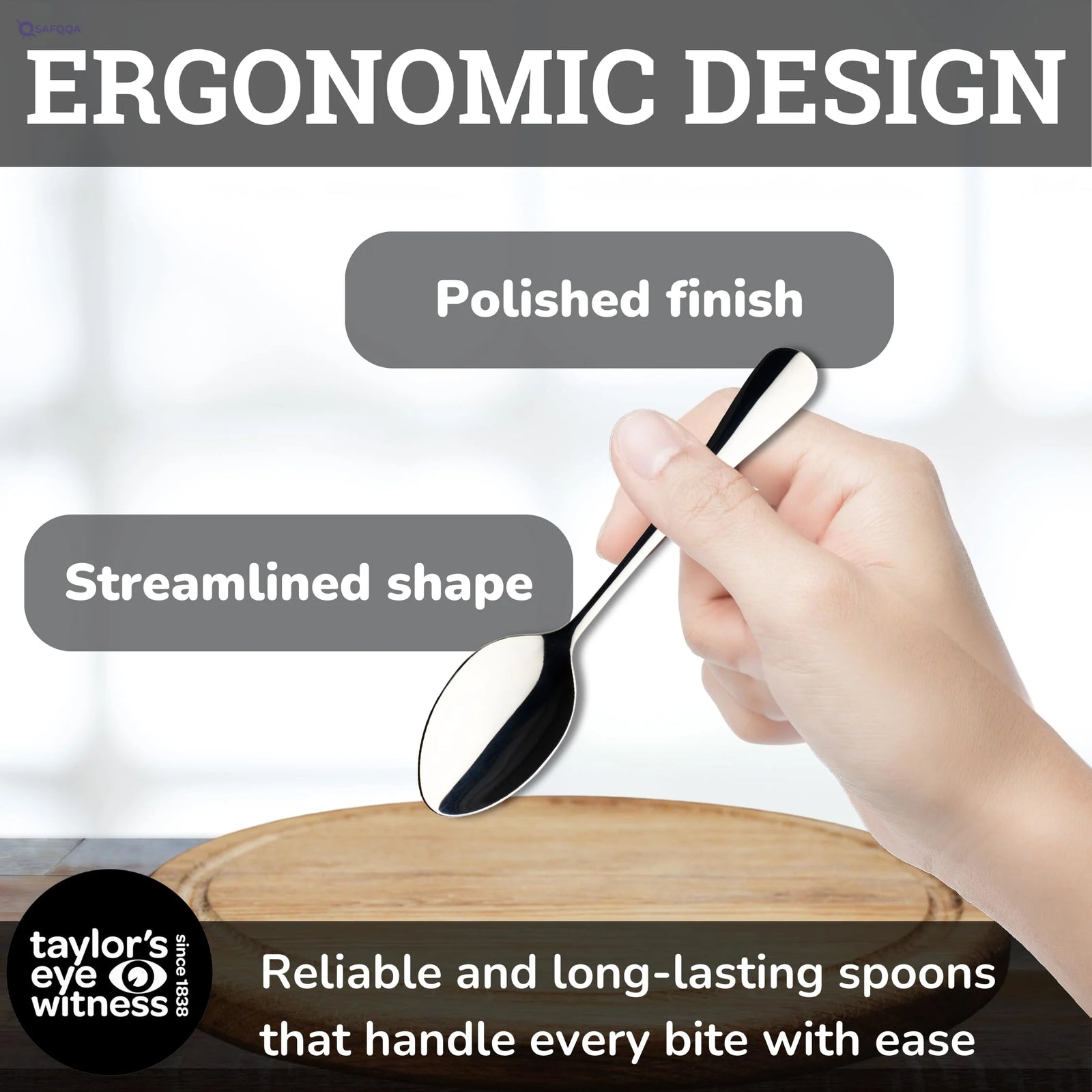 Tew Maple Stainless Steel Teaspoons – Set of Tea Spoons - Safqqa