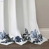 Lush Decor Navy and White Tanisha Curtains Room Darkening Floral Vine Print Design Window Panel Set (Pair), 95" x 52" - Safqqa