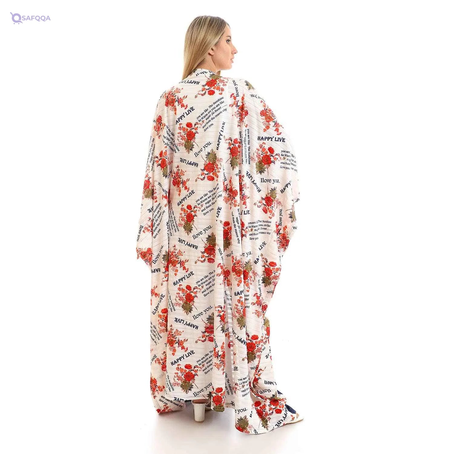 JAMILA Short Sleeves Slip On Self Printed Cardigan,Ideal for layering over tops, dresses, or casual outfits. - Safqqa