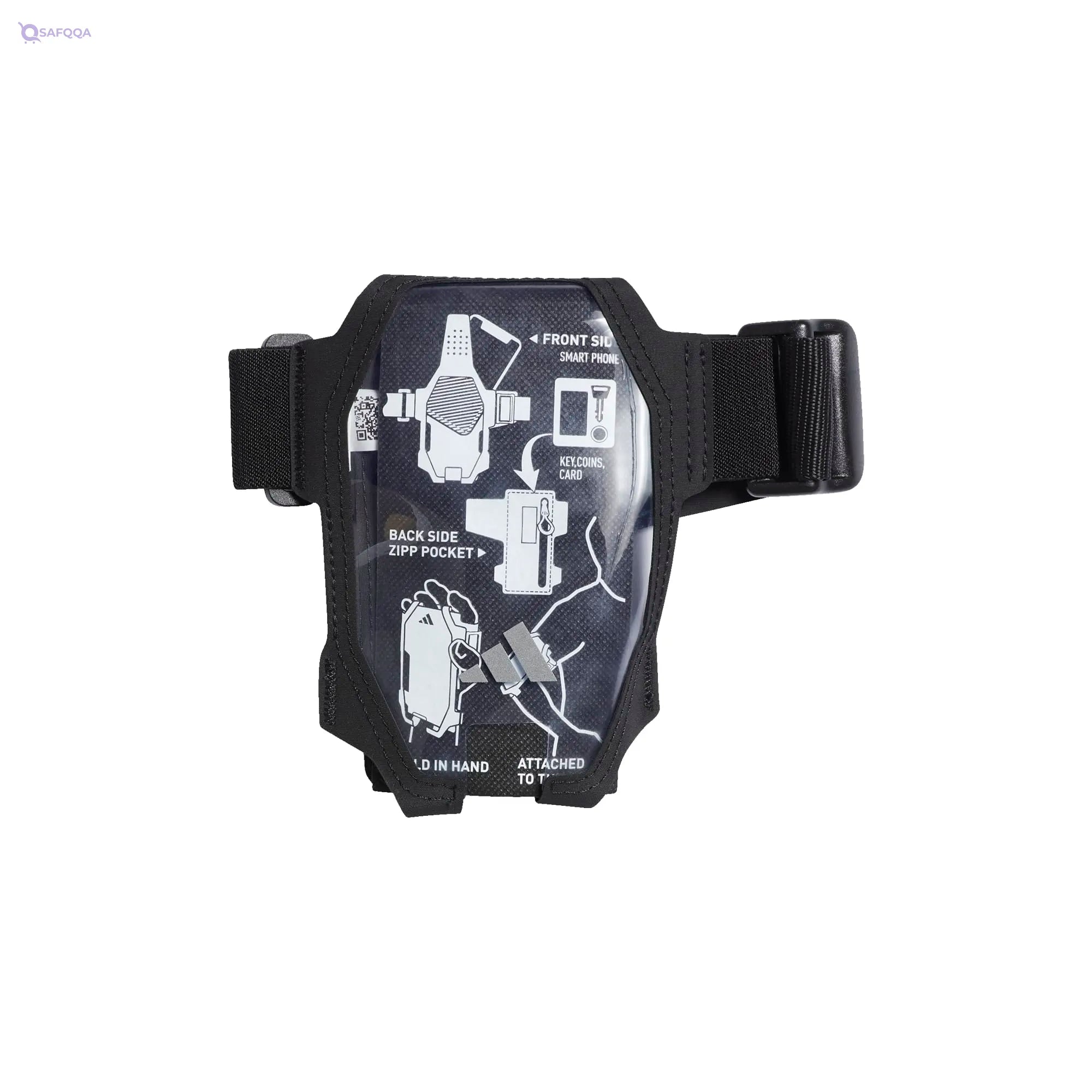 adidas RUN 2W MOB HD BLACK RUNNING OTHER BAG for Unisex size NS - Safqqa