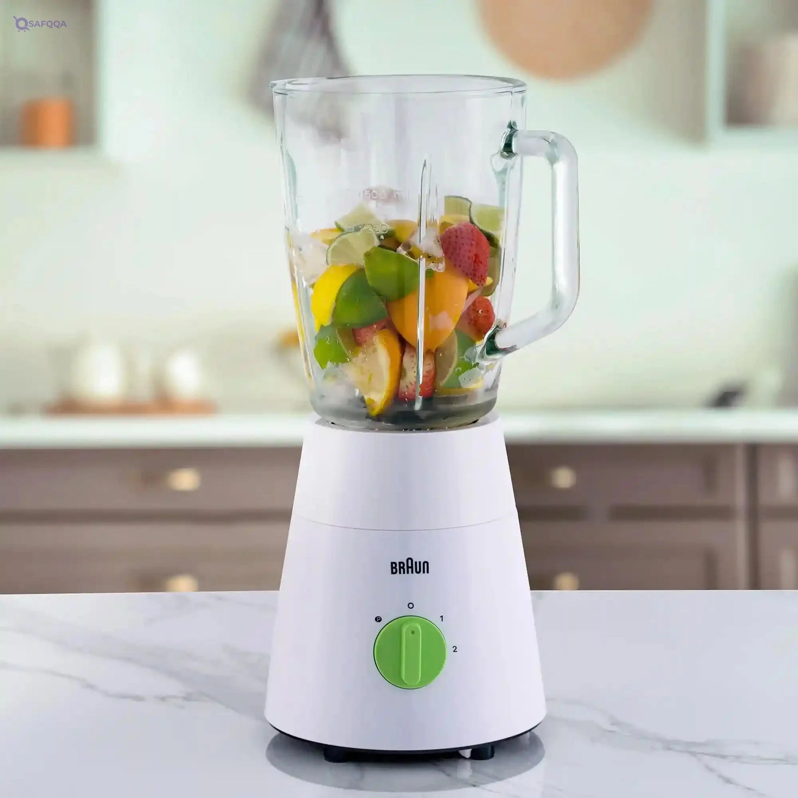 Braun Household Braun PowerBlend 1 Jug Blender 500W, Glass, 1.5 L capacity, TriAction Technology, 2 Mills 2 speeds + ice crush/pulse function - JB 0153 - Safqqa Egypt