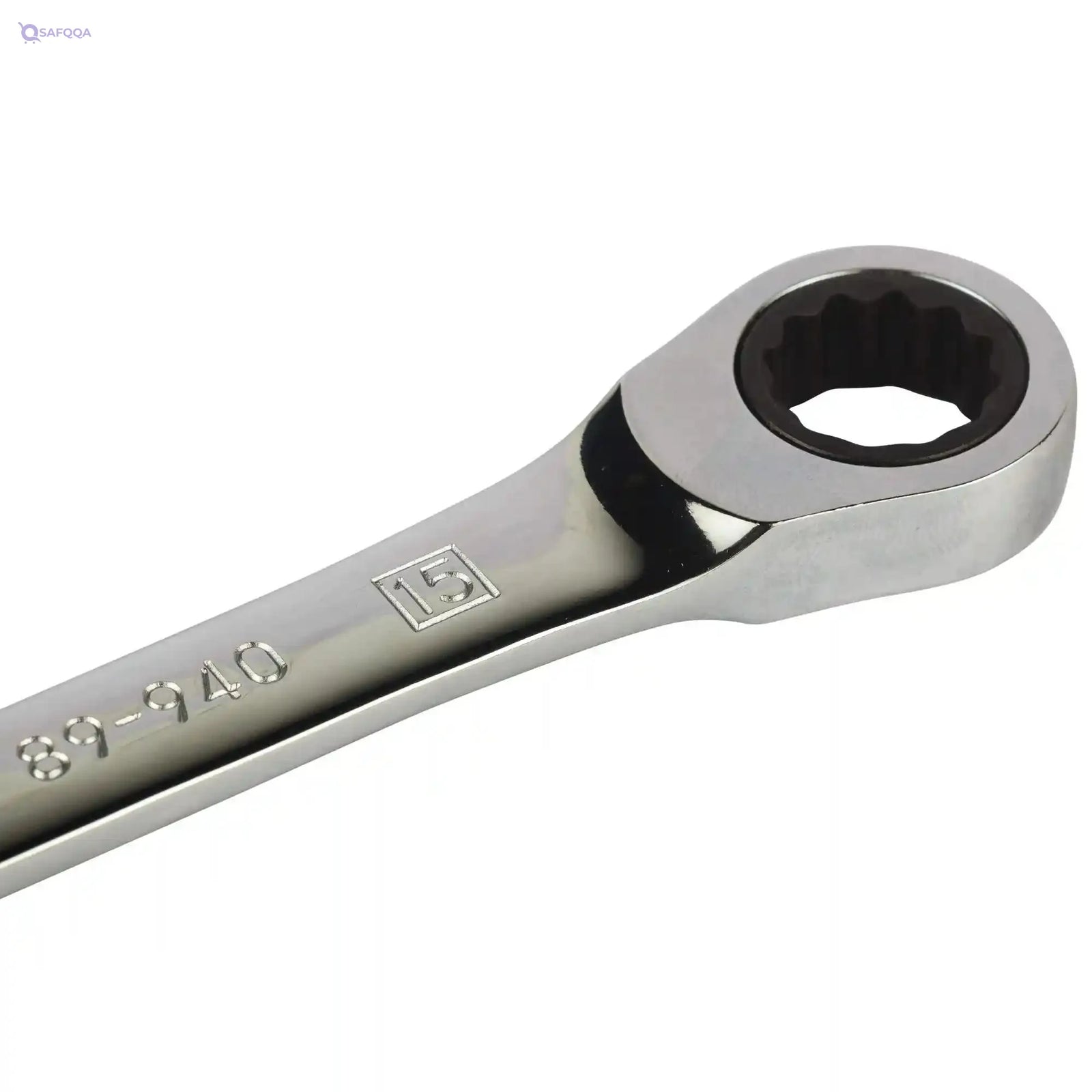 Stanley Stmt89940-8B-12 Combination Stainless Steel Reversible Ratcheting Spanners-15Mm (Silver) - Safqqa