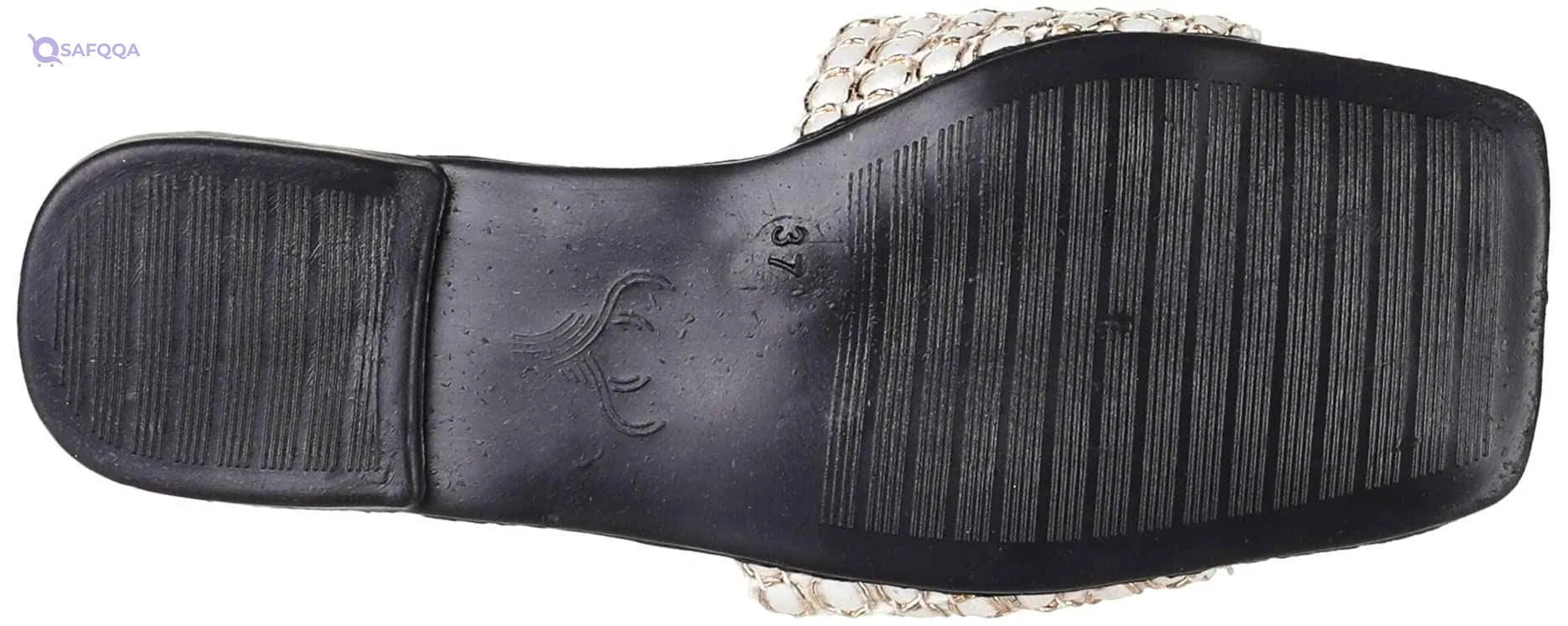 OX Faux Leather White Slides OX0011 For women, Size 38 EU - Safqqa