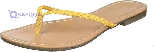 Club Aldo Faux Leather Braided-Strap Toe-Post Slippers for Women - Safqqa Egypt