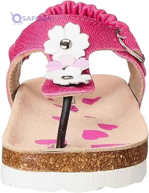 Bellino girls Flower Embellished Elastic Back Strap Thong Sandals Sandal - Safqqa Egypt