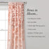Lush Decor Riley Window Curtain Sheer Ruffled Textured Bow Window Panel for Living, Dining Room, Bedroom (Single), 54"W x 84"L, - Safqqa