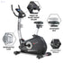 PowerMax Fitness BU-740 Upright Exercise Bike for Home Use – 8Kg Flywheel, 120kg Capacity, LCD Display, 10-Level Resistance - Safqqa