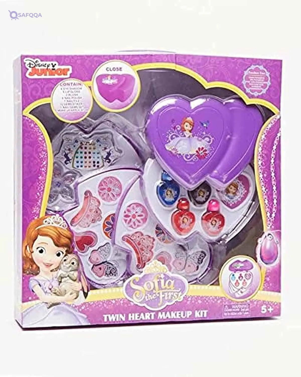 Twin Heart Makeup Set for Girls, Plastic, Multicolors - Safqqa Egypt