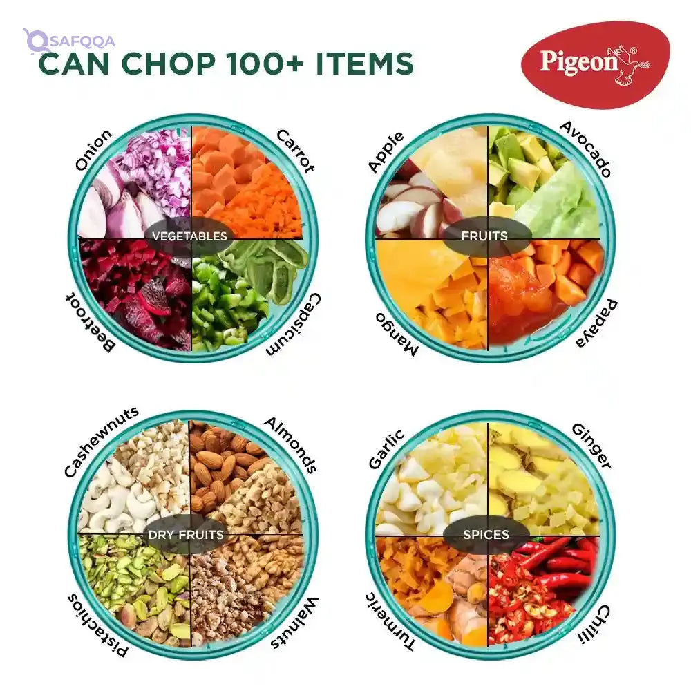 Pigeon Handy Chopper, Green, Plastic - Safqqa