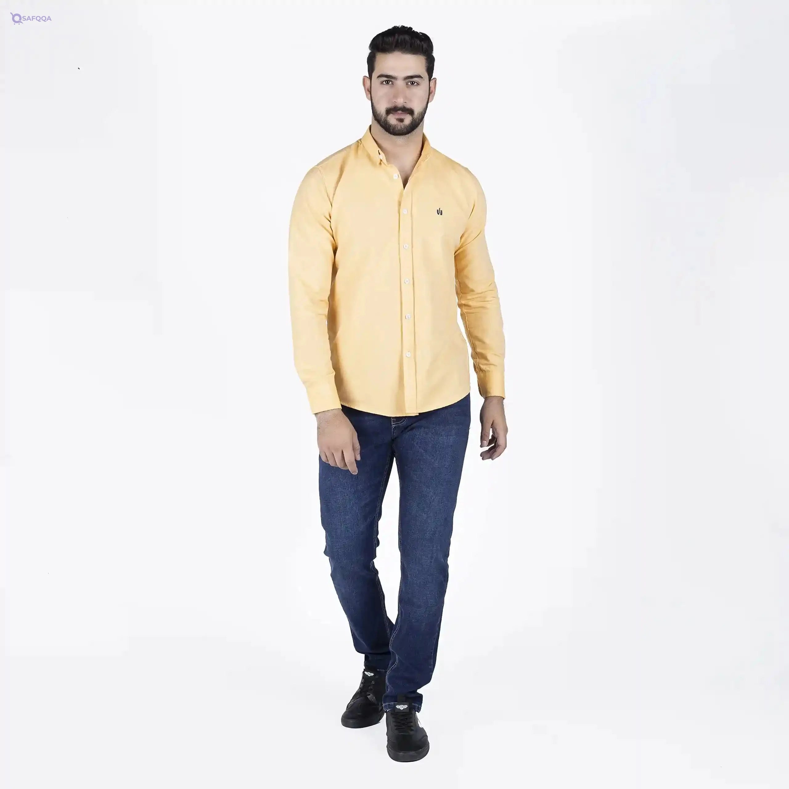 Firewood mens Firewood Basic Logo Shirt,L.Orange Shirt - Safqqa Egypt