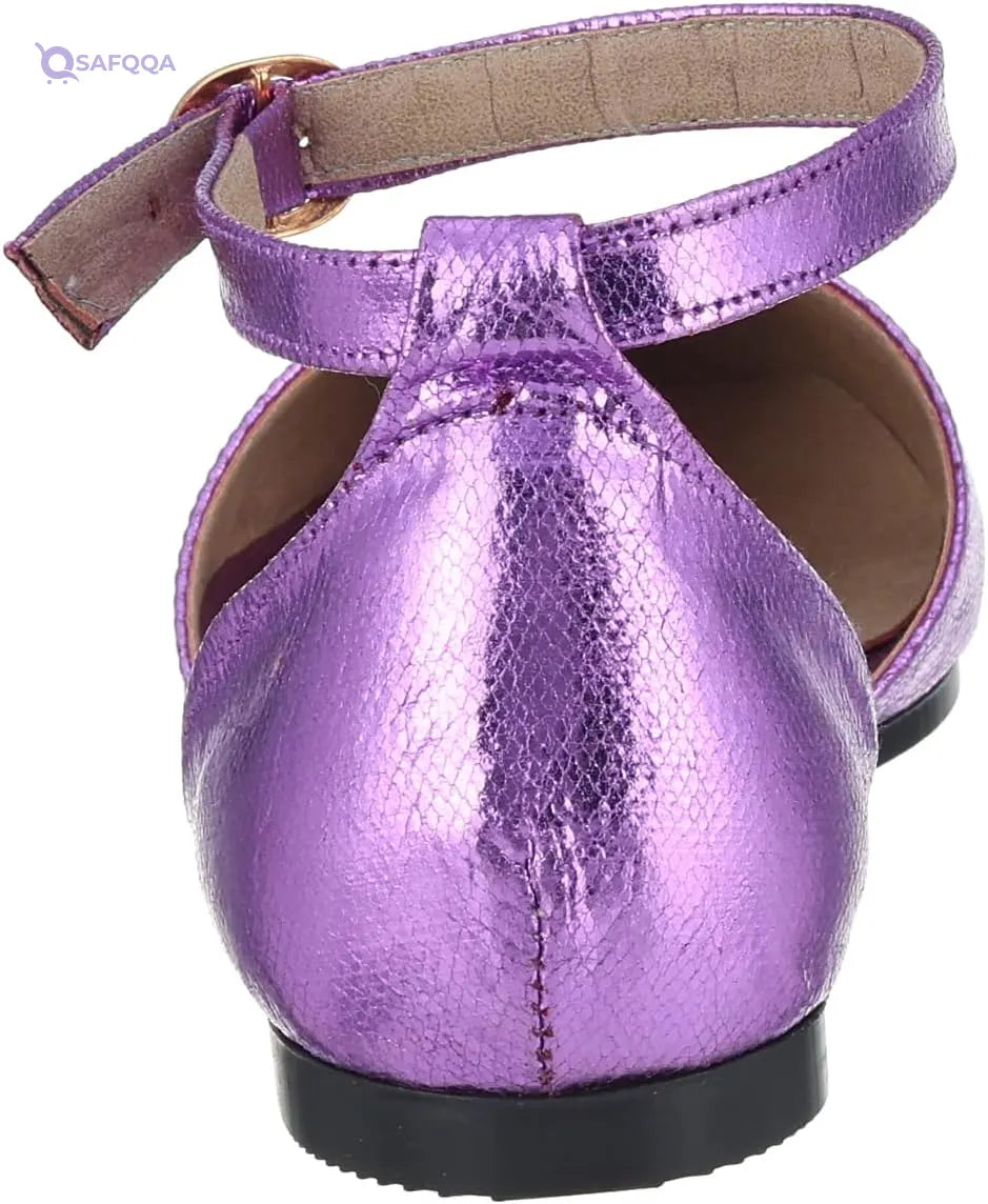 SWAY Shoe For Womens Glossy Purple Soft cushioned insole for enhanced comfort - Safqqa