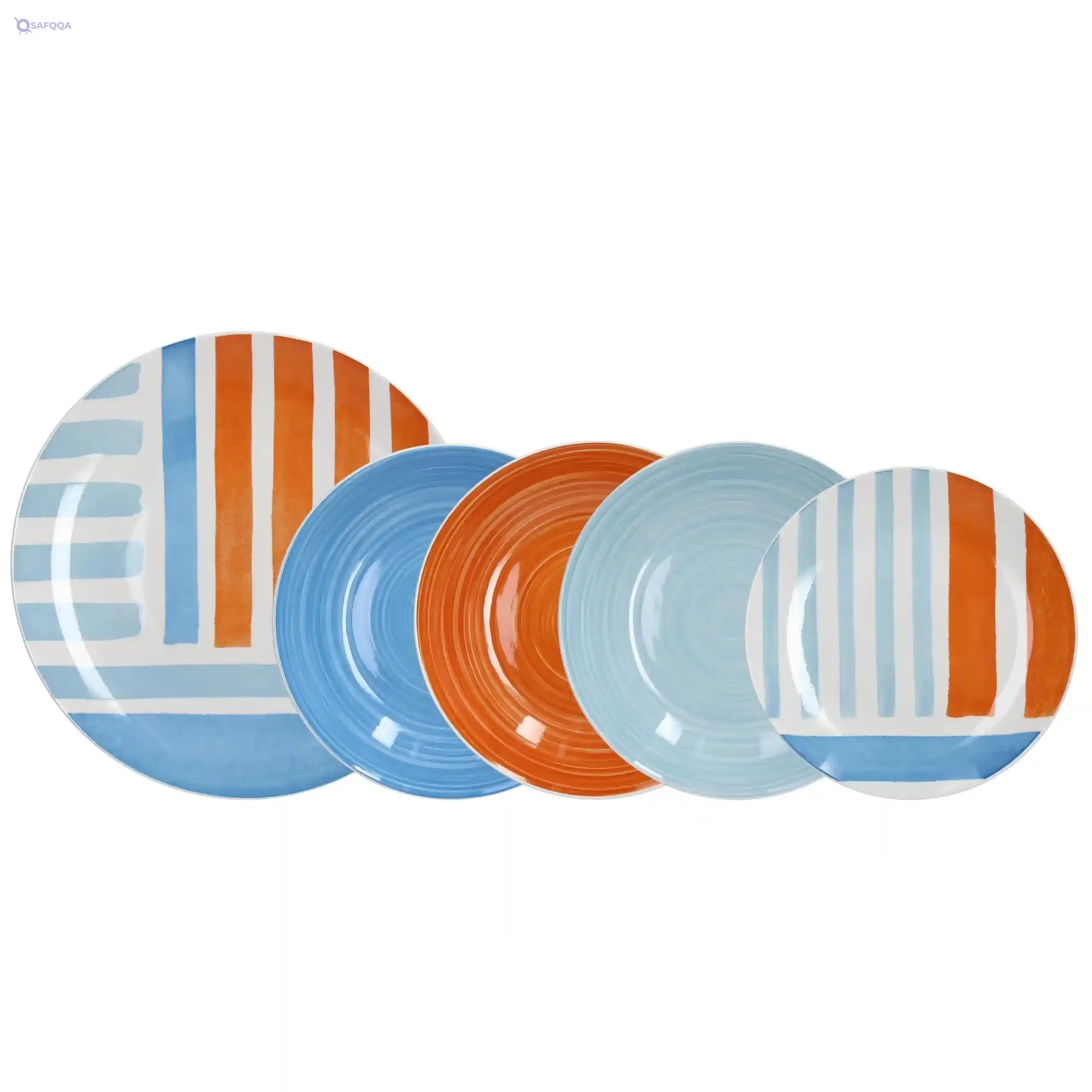 Tognana Madison 18-Piece Porcelain Dinnerware Set – Portofino Pattern - Safqqa