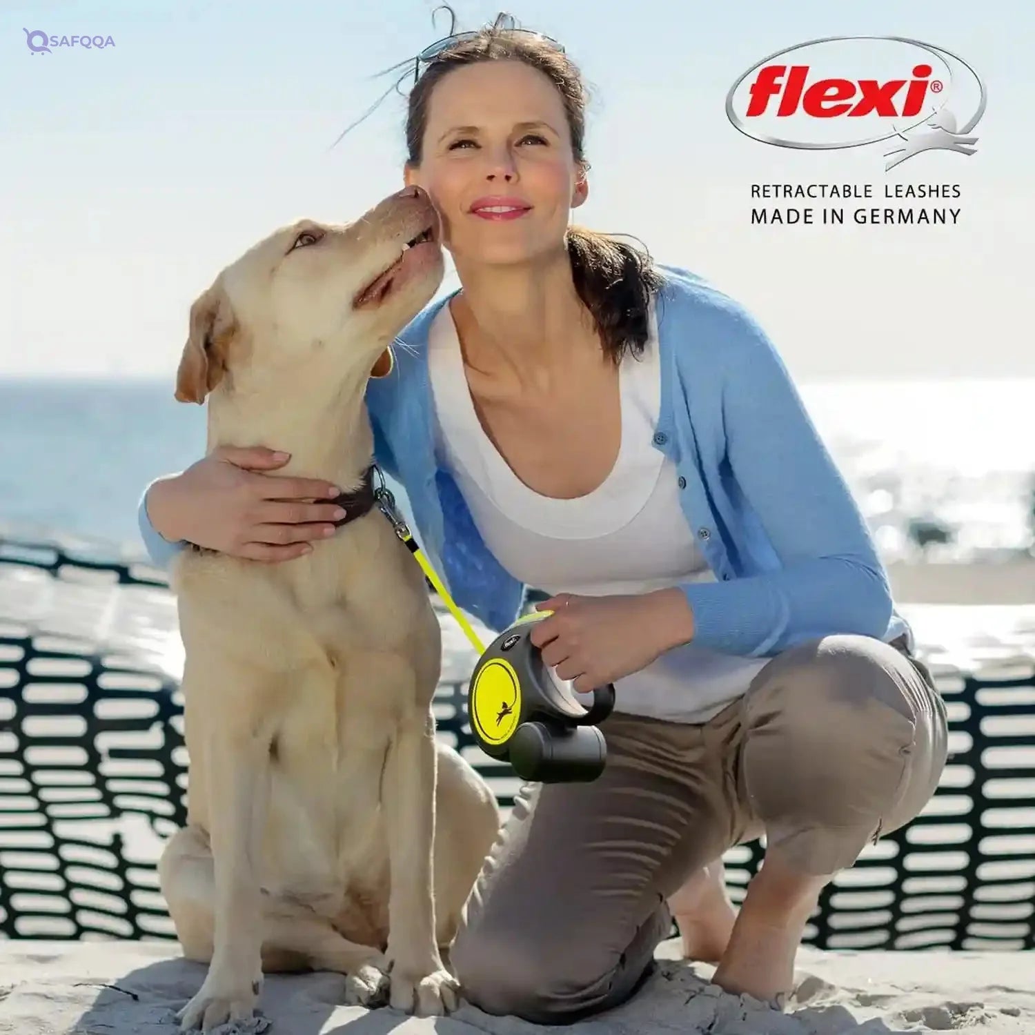 New Flexi Neon Strip for Dogs, 5 Meters, Yellow - Safqqa