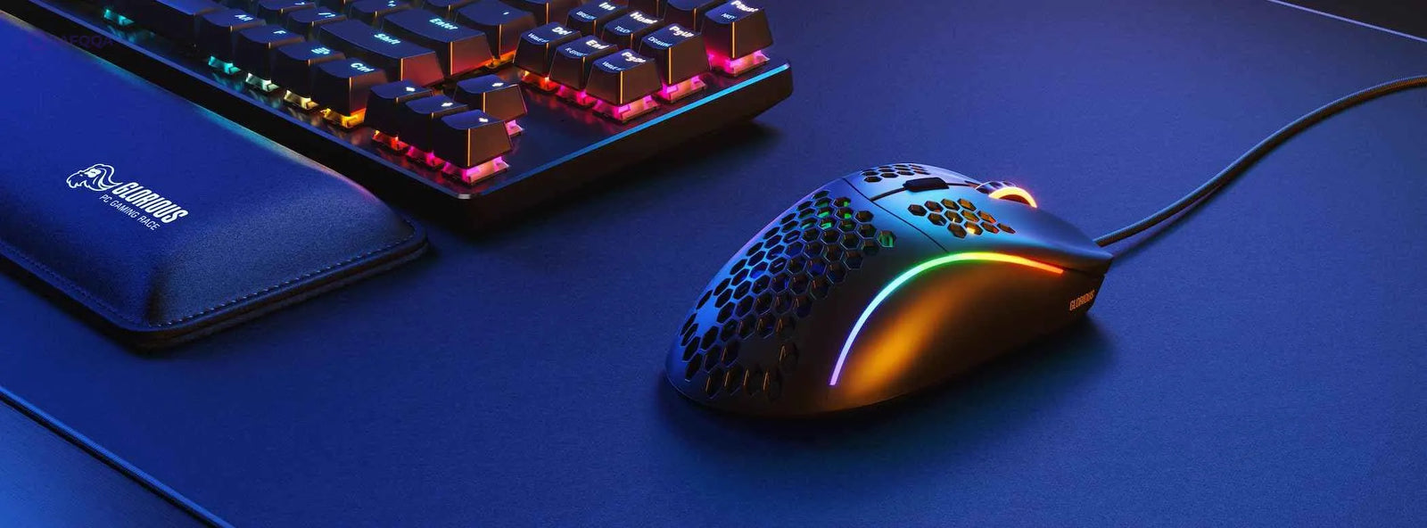 Glorious PC Gaming Race Black Gaming Mouse - Glorious Model D Gaming Mouse Honeycomb - Ultralight RGB Mouse - PC Mouse - Safqqa