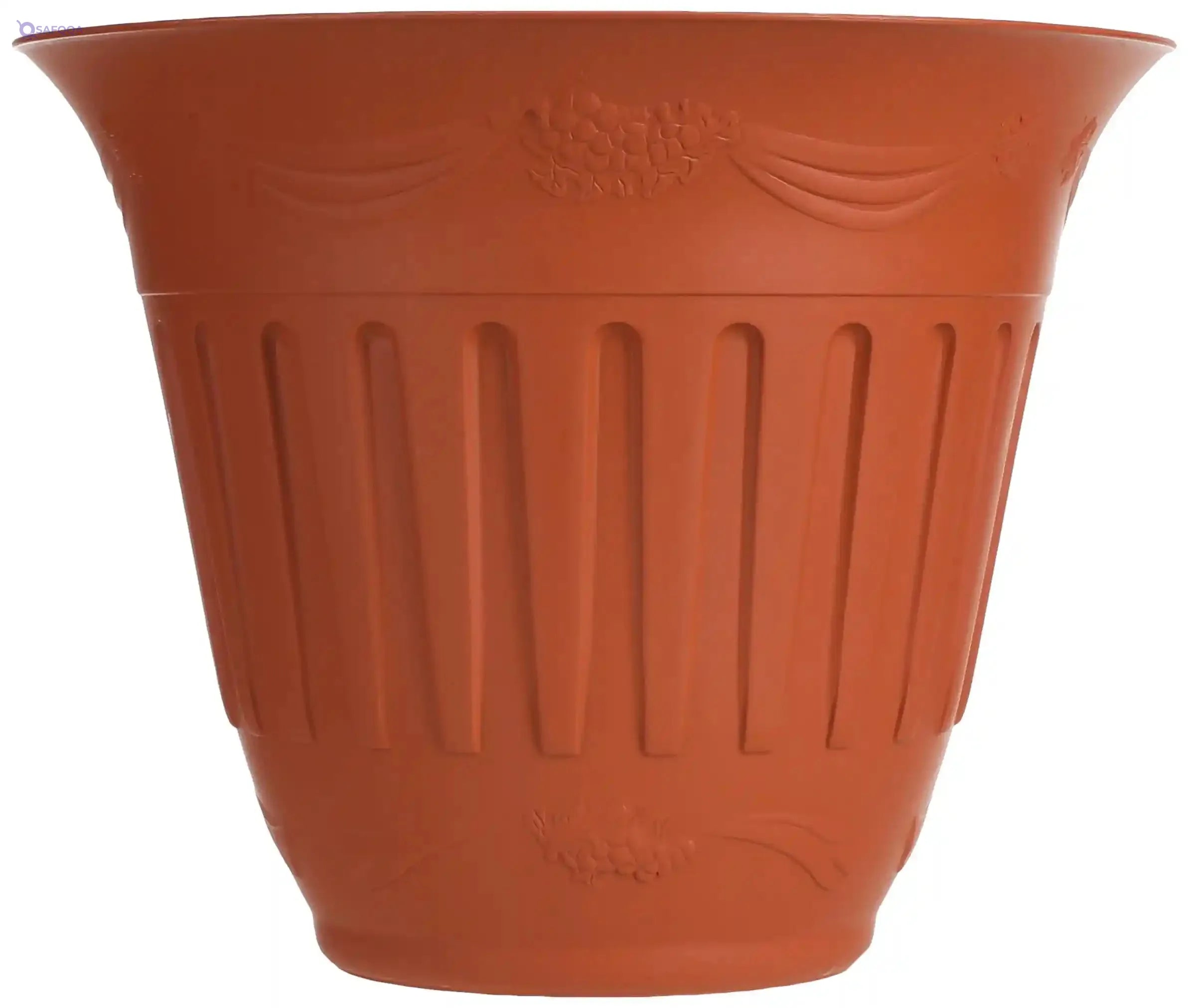 Bama Etika Pot Holder With Saucer 30915 15 Cm Light Brown, Made In Italy - Safqqa Egypt