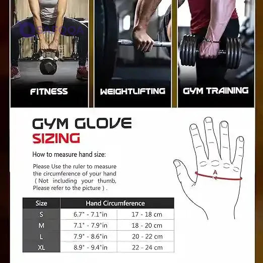 Mayor Pluto Exercise/. Gym Gloves with Wrist Support for Workout Training Gloves Exercise Fitness, Hanging, Pull Ups, Suitable for Dumbbells & Cycling - Safqqa Egypt