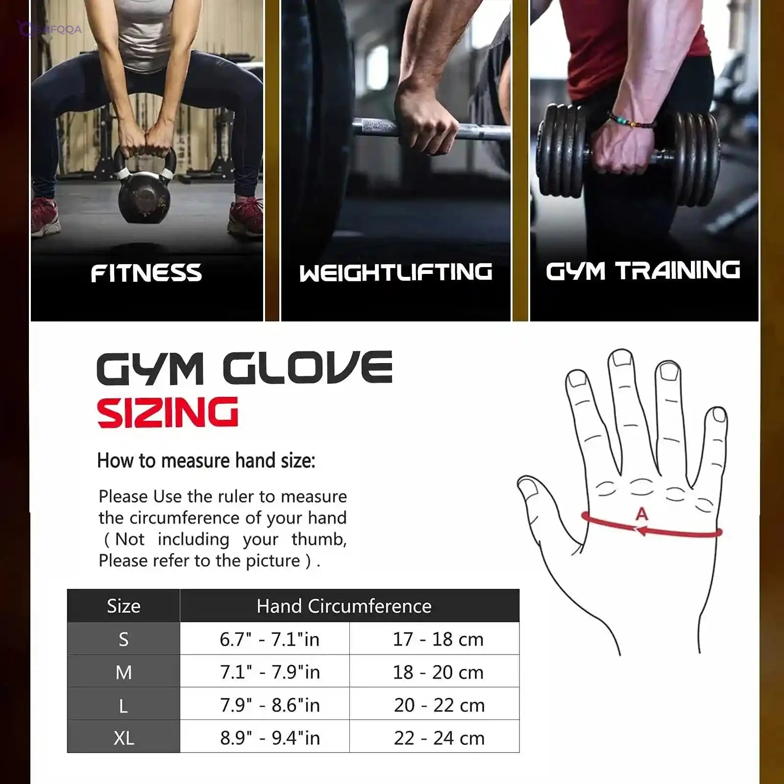 Mayor Pluto Exercise/Weight Lifting Gloves for Men, Women. Gym Gloves with Wrist Support for Workout Training Gloves Exercise Fitness, Hanging, Pull Ups, Suitable for Dumbbells & Cycling - Safqqa