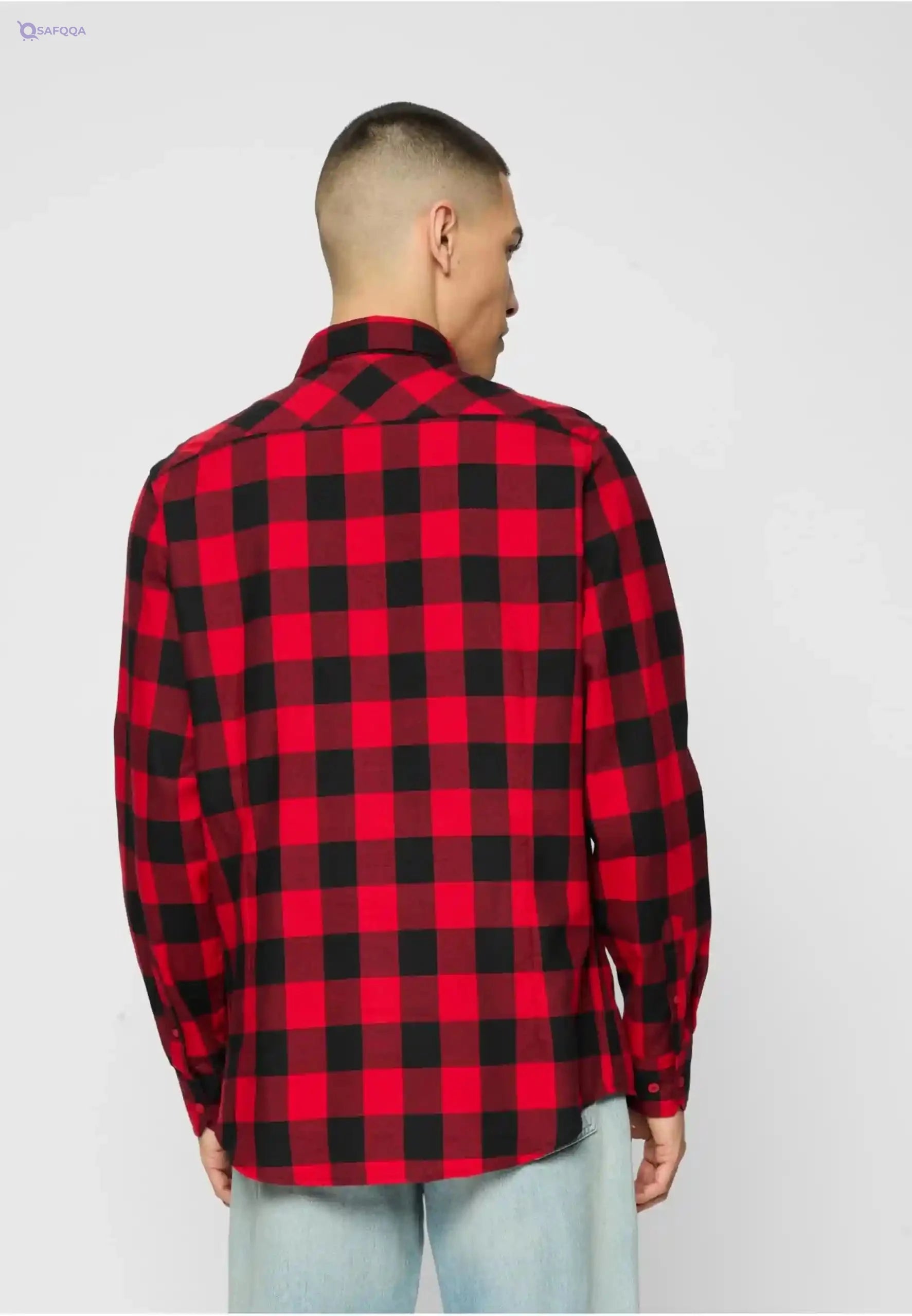 Urban Classics Shirts For Mens Black/red - Safqqa Egypt