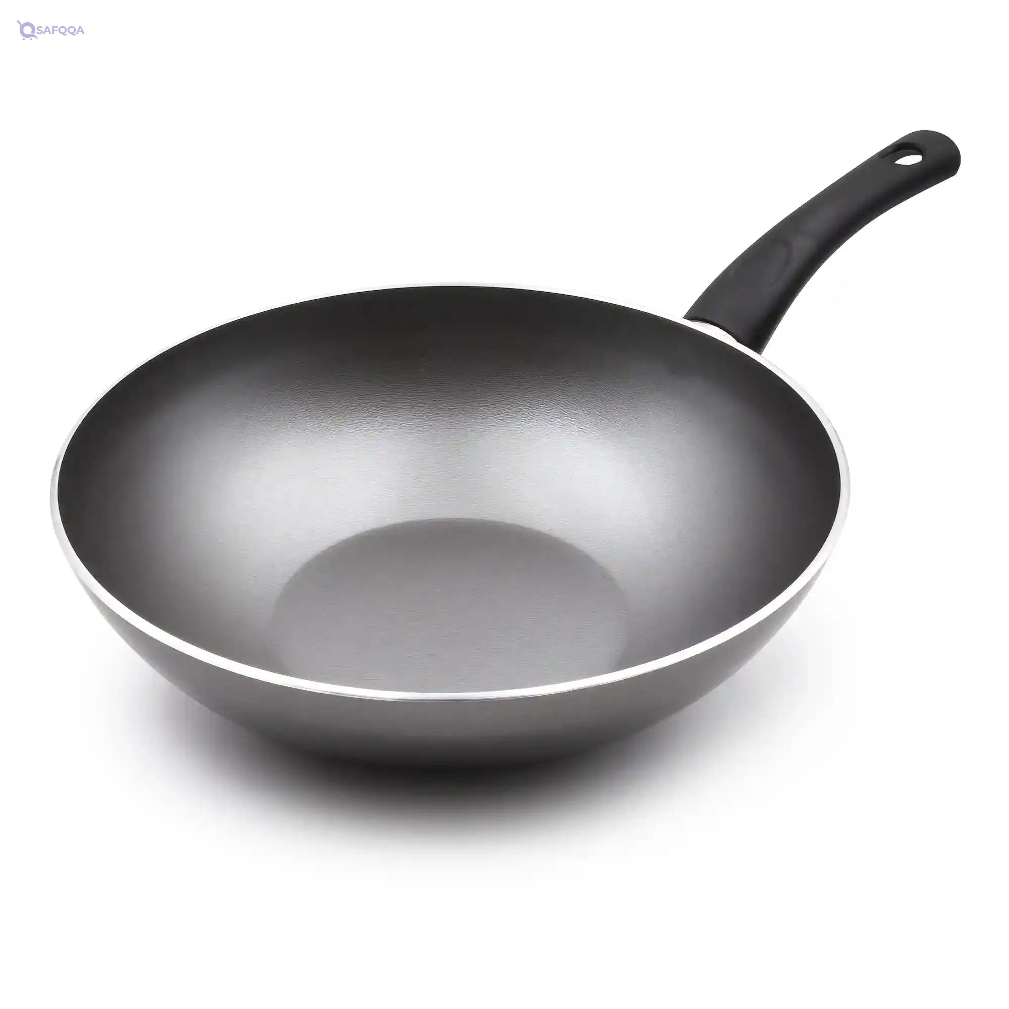 Celar Aluminum Soft Wok, 24 cm Diameter, Grey, Made In Portugal - Safqqa