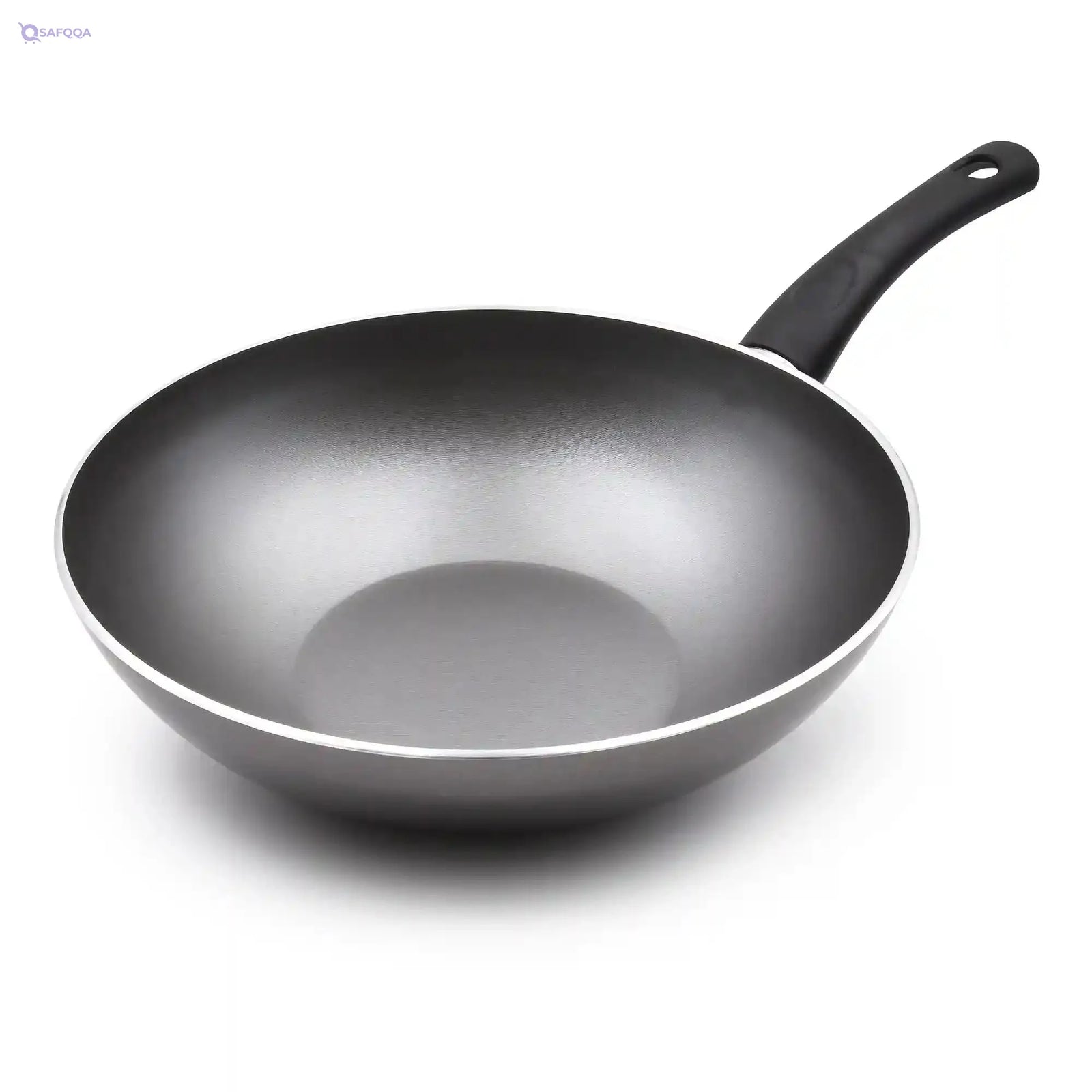 Celar Aluminum Soft Wok, 24 cm Diameter, Grey, Made In Portugal - Safqqa